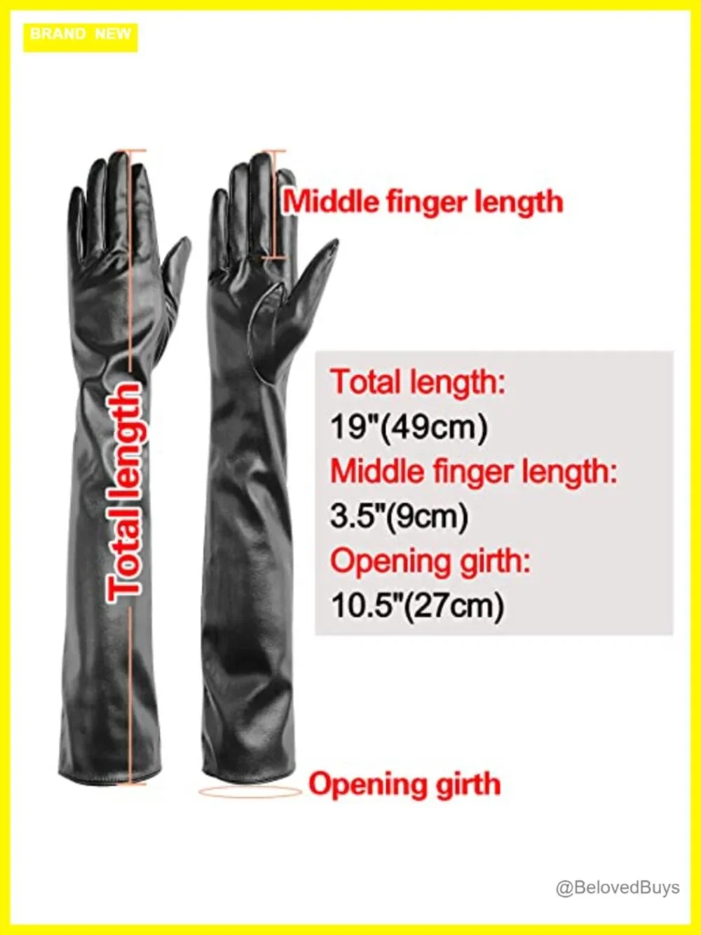 Faux Leather Elbow Length Opera Gloves for Women Touchscreen Dress Gloves